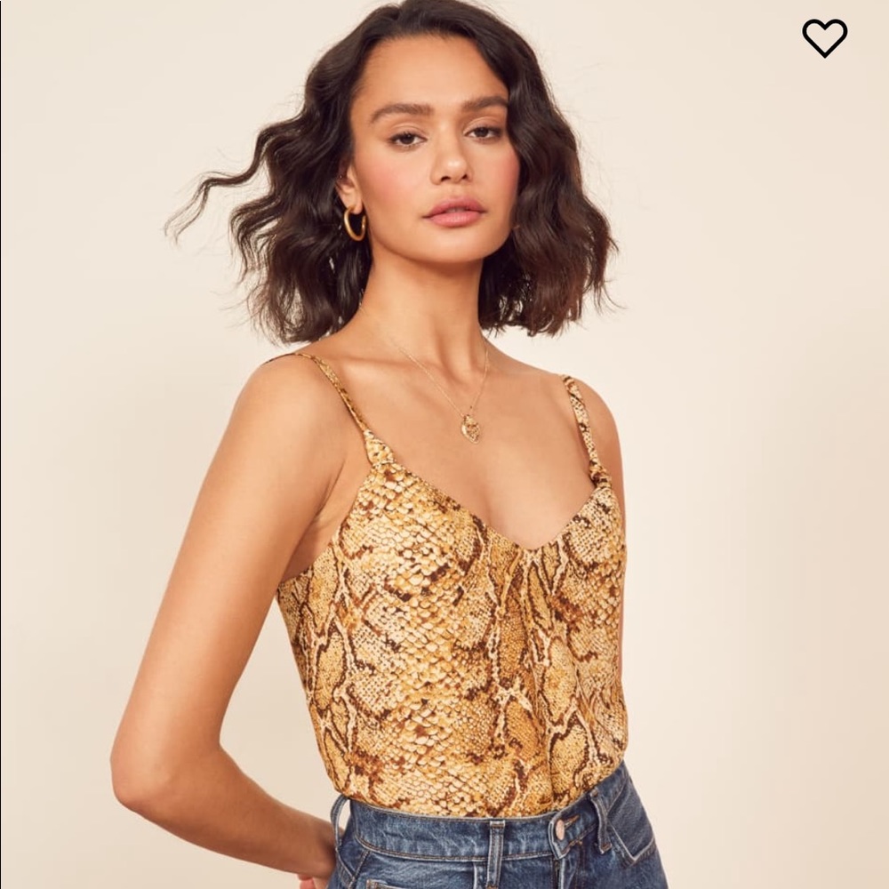 Reformation Rhodes Snakeskin Tank